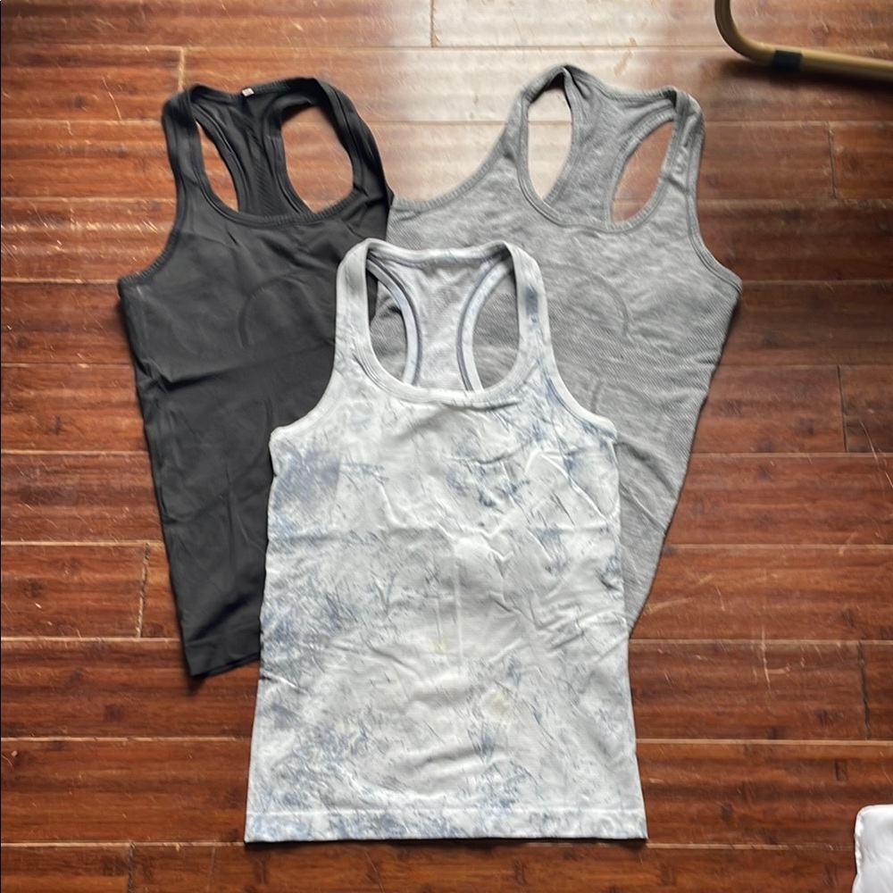 Lululemon tanks! 3 tanks! GOOD CONDITION! Sizes 4 & 6